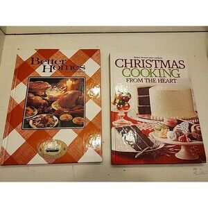 2 Better Homes Gardens Cookbooks Christmas From the Heart Vol 10 & Homemade Holi